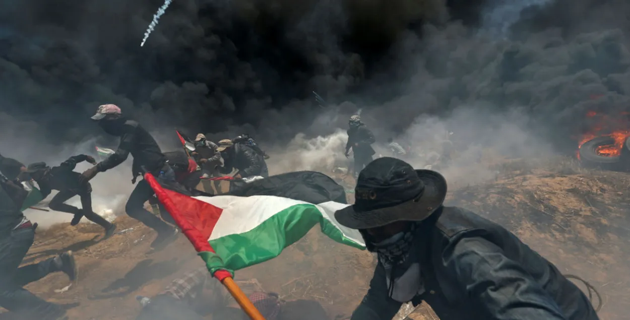 У Газе ў сутыкненнях з ізраільскімі вайскоўцамі загінулі 59 палестынцаў 