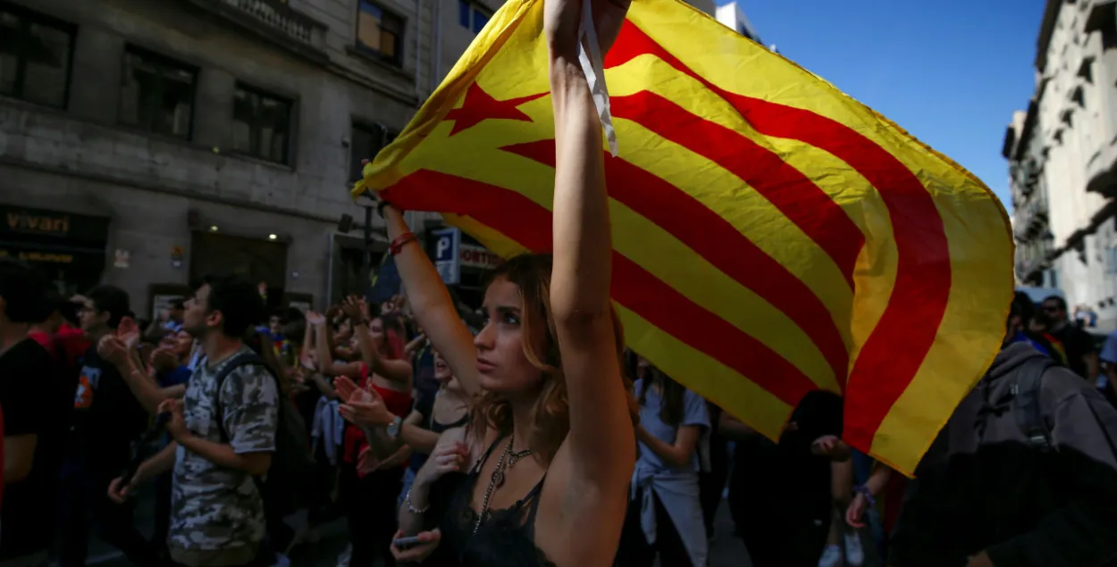 Уличная акция в Каталонии / Reuters​