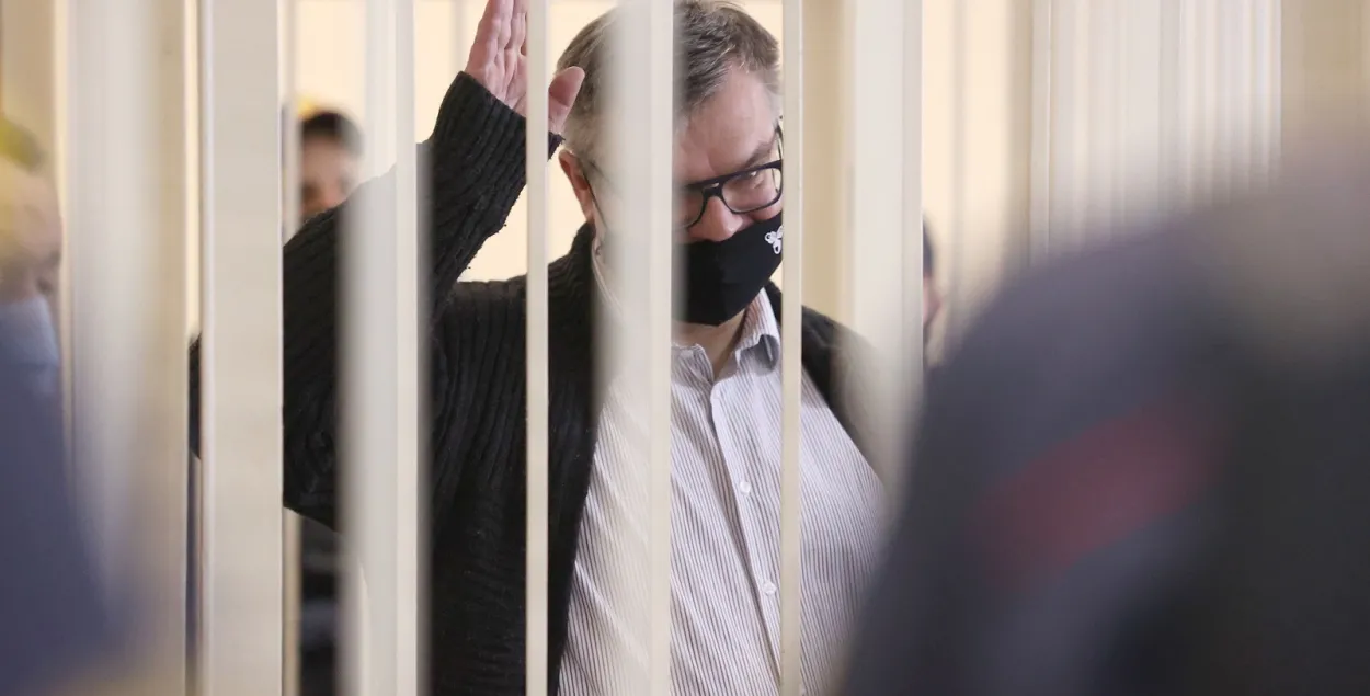 Виктор Бабарико в суде, 17 февраля 2021-го / Oxana Manchuk/BelTA/Handout via REUTERS​
