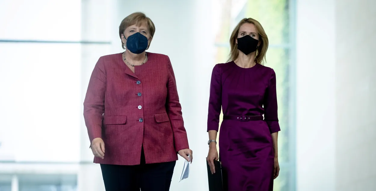Канцлер Германии Ангела Меркель и премьер-министр Эстонии Кая Каллас. Берлин, 17 августа / Reuters​