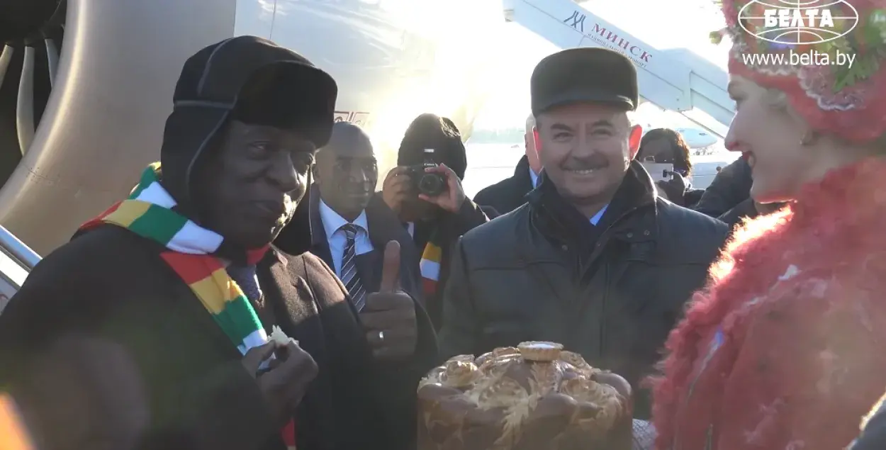 Emmerson Mnangagwa, the president of Zimbabwe, and Viktor Sheiman in Minsk / BelTA