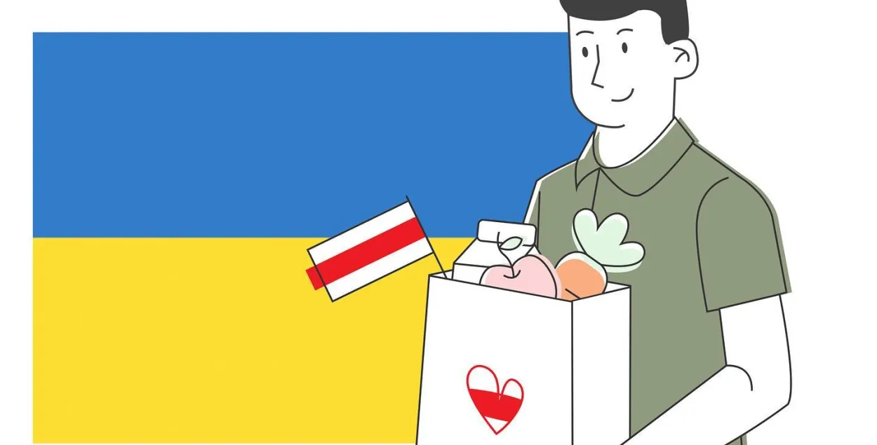 Белорус помогает отправлять тонны еды в Украину