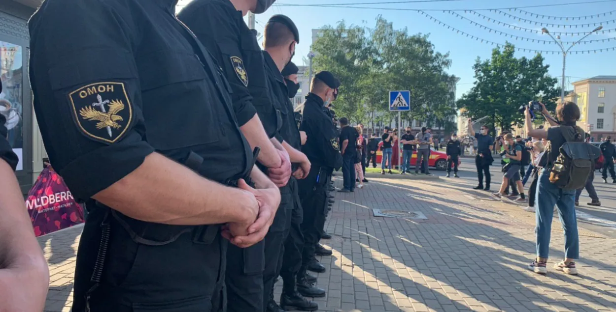 Riot police on the streets of Belarus in summer 2020 / Euroradio​