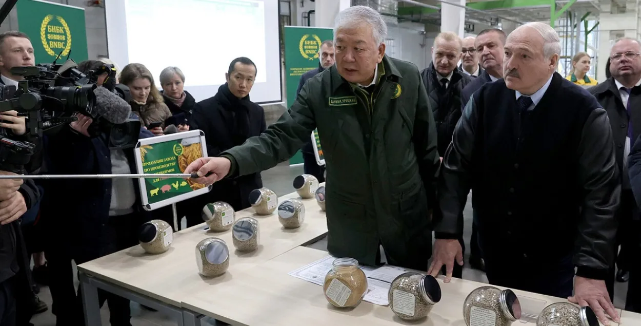 Аляксандру Лукашэнку паказваюць, адкуль пагражаюць новыя санкцыі / president.gov.by
