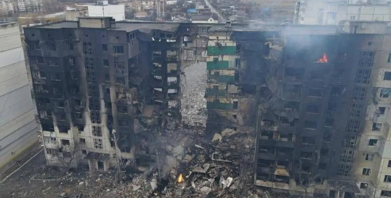 Уничтожен россиянами жилой дом в украинском городке Бородянка возле Киева / Reuters​