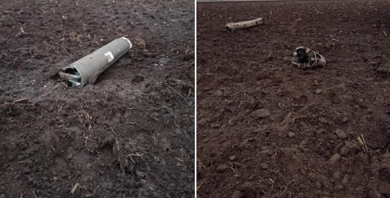 Части ракеты нашли на поле в Ивановском районе / Telegram
