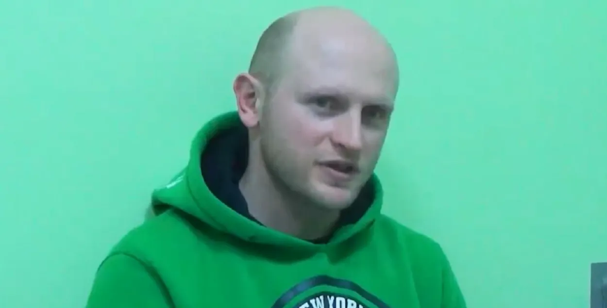 Александр Костевич после задержания / Скриншот с видео БТ

