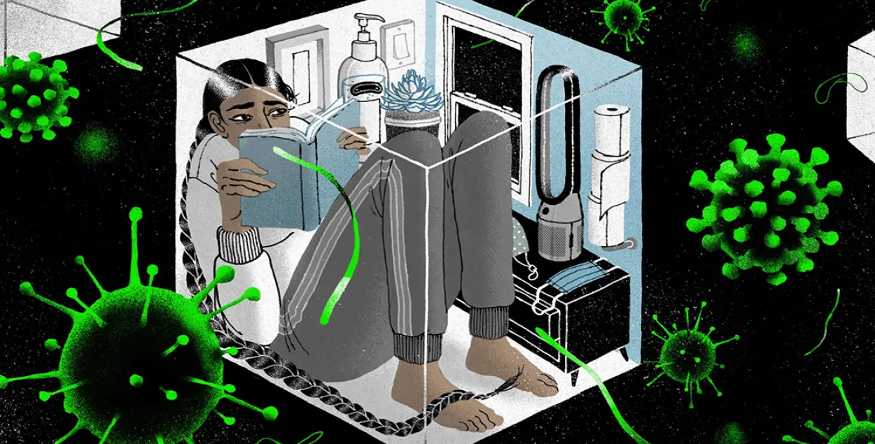 Дыстанцыяванне і вакцынацыя — самыя эфектыўныя спосабы зберагчы сябе ад любога віруса / ілюстрацыя The New Yorker
