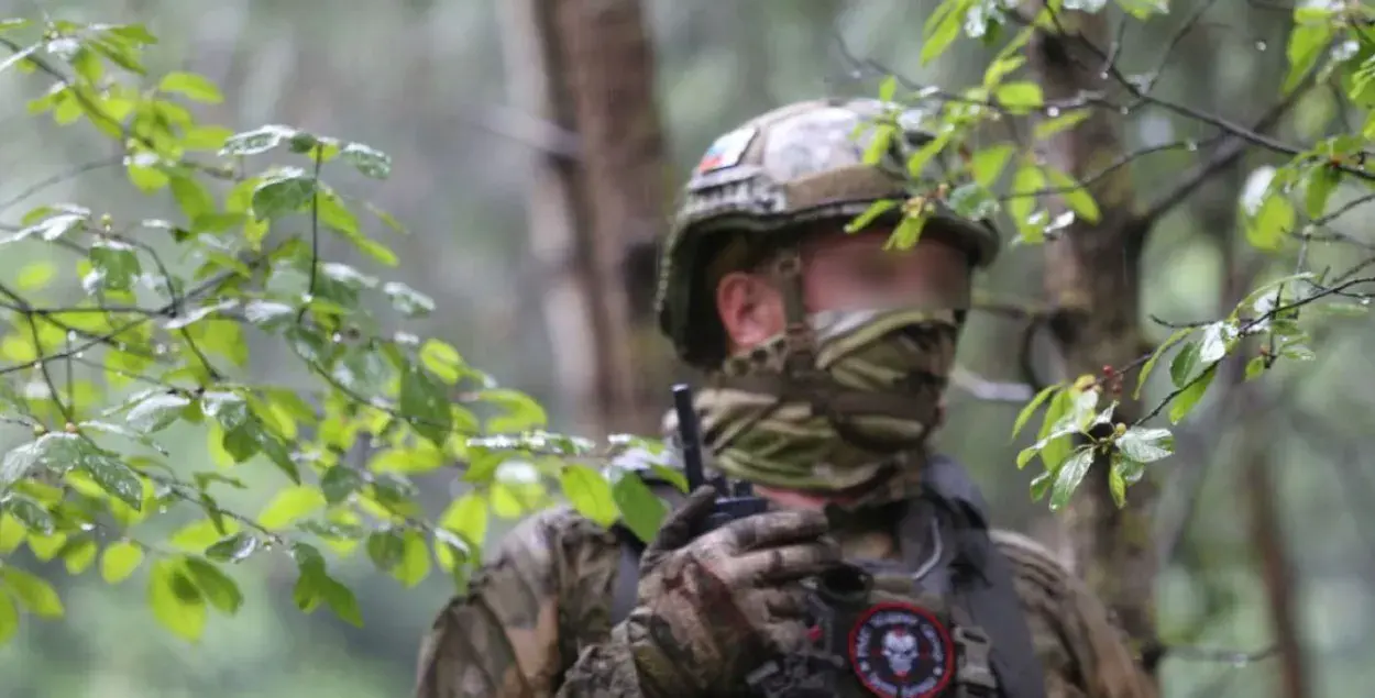 Вагнеровец в белорусском лесу / t.me/modmilby/
