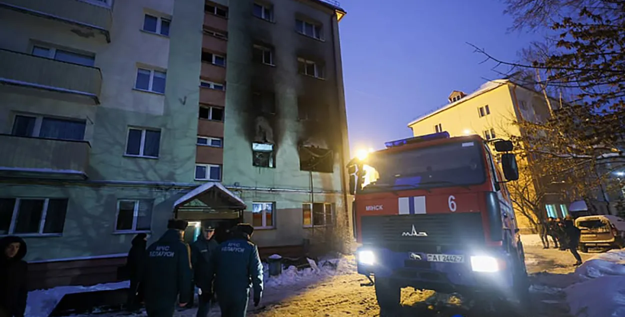 Дом на бульваре Шевченко в Минске, где произошёл взрыв / tochka.by
