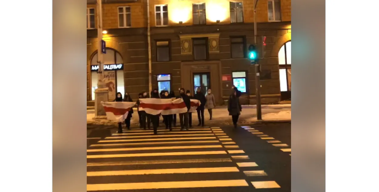 Студэнты правялі вулічную акцыю ў цэнтры Мінска