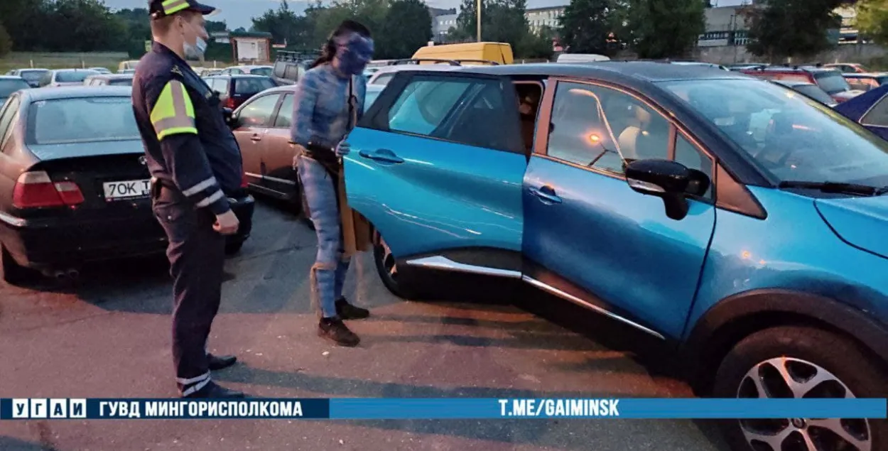 В Минске остановили автомобиль с инопланетянином из &quot;Аватара&quot; / пресс-служба ГАИ