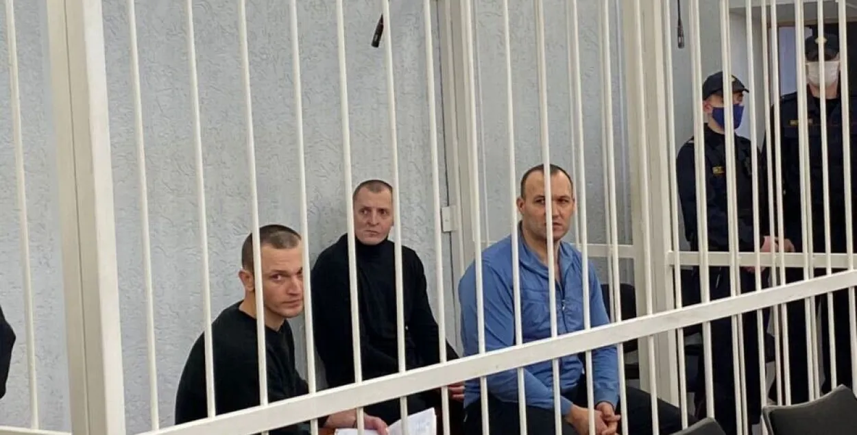 Обвиняемые Дроба, Зенько и Кацкель во время суда / &quot;Наша Нива&quot;​