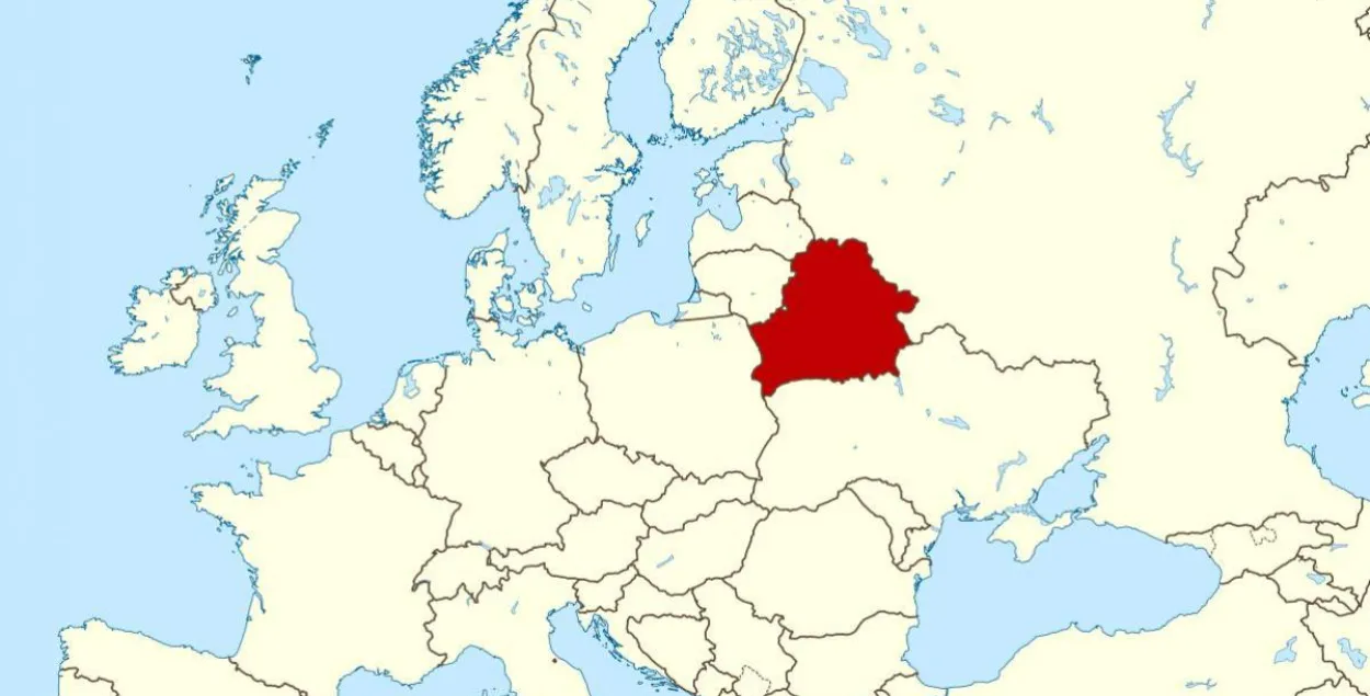 Беларусь нярэдка вылучаюць іншым колерам на мапах Еўропы / maps-belarus.com