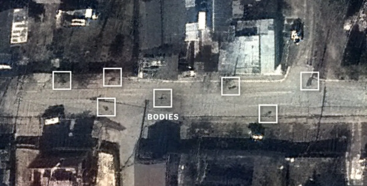 The New York Times: целы на вуліцах Бучы з'явіліся прынамсі з 11 сакавіка