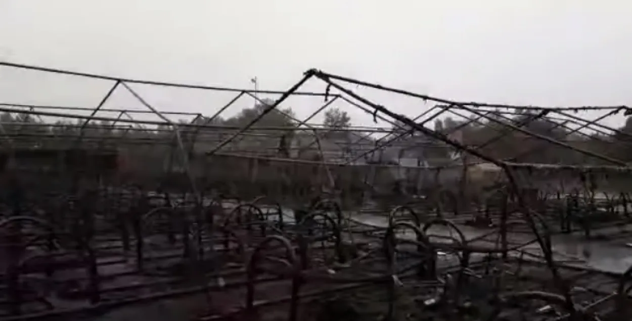 Сгоревший лагерь / Кадр из видео