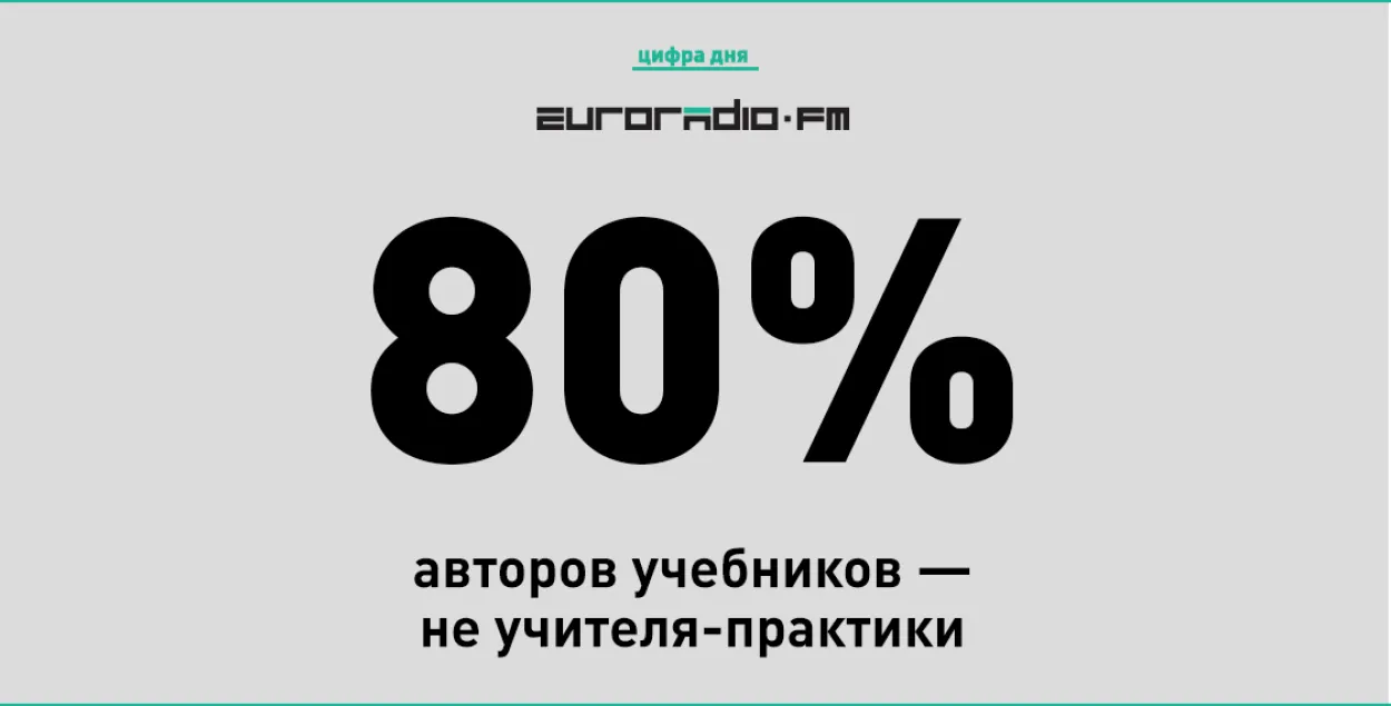 Лічба дня: 80% аўтараў падручнікаў не вядуць педагагічную дзейнасць