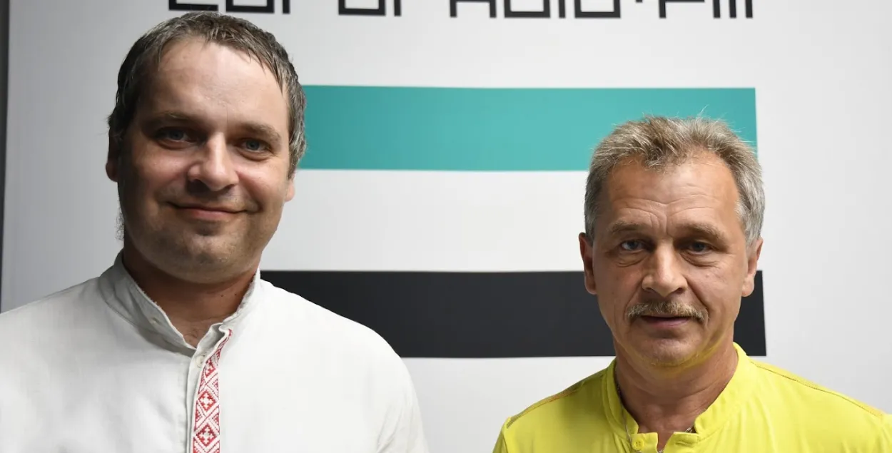 Илья Добротвор и Анатолий Лебедько в студии Еврорадио