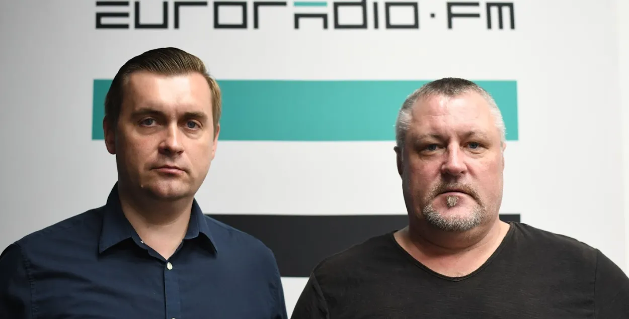 Андрей Стрижак и Леонид Судаленко в студии Еврорадио
