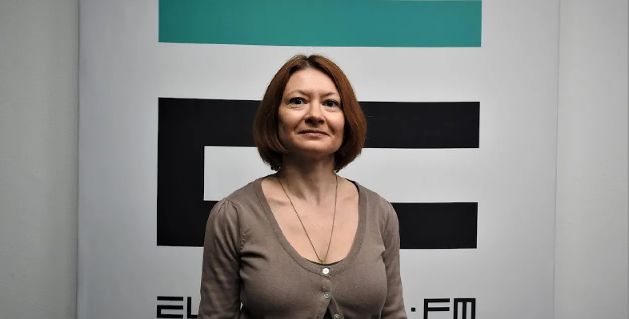 Политолог Ольга Харламова в студии Еврорадио
