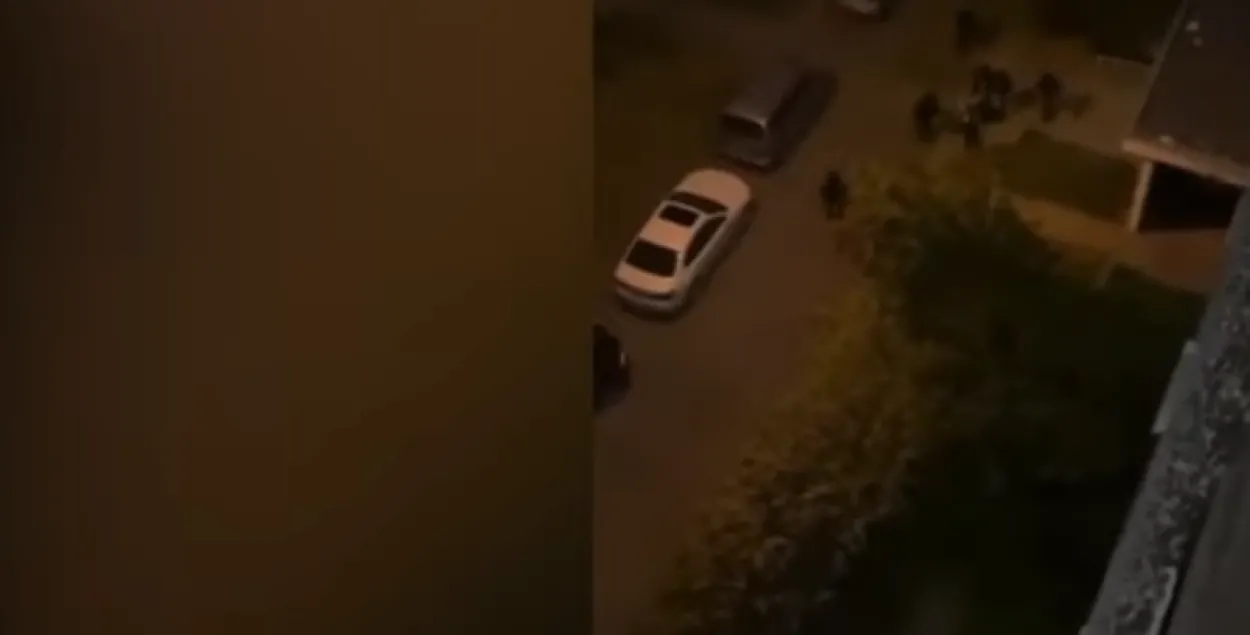 Милиционеры избивают мужчину. Вскоре на них полетит дверь&nbsp;/ Скриншот с видео​