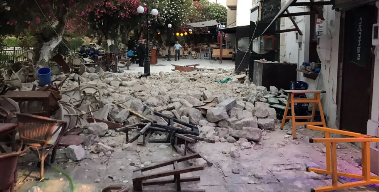 Моцны землятрус закрануў курортныя гарады Турцыі і Грэцыі