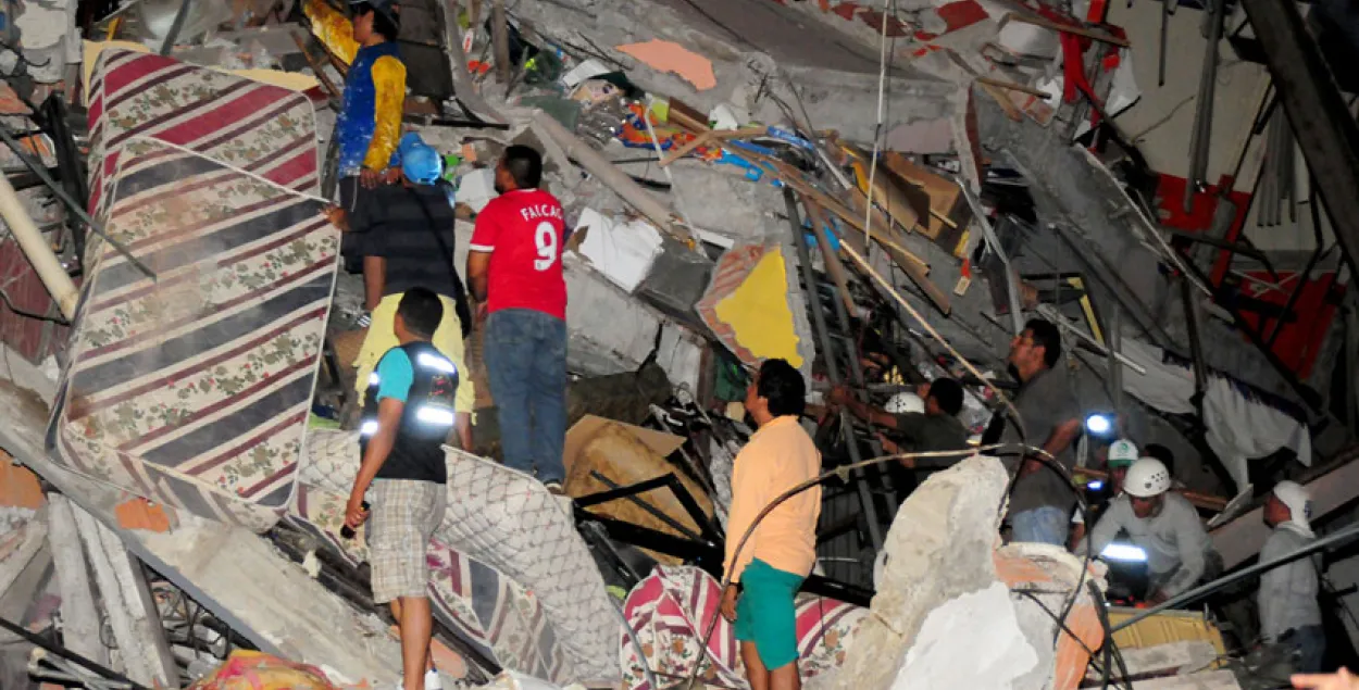 Колькасць ахвяраў землятрусу ў Эквадоры вырасла да 233 чалавек