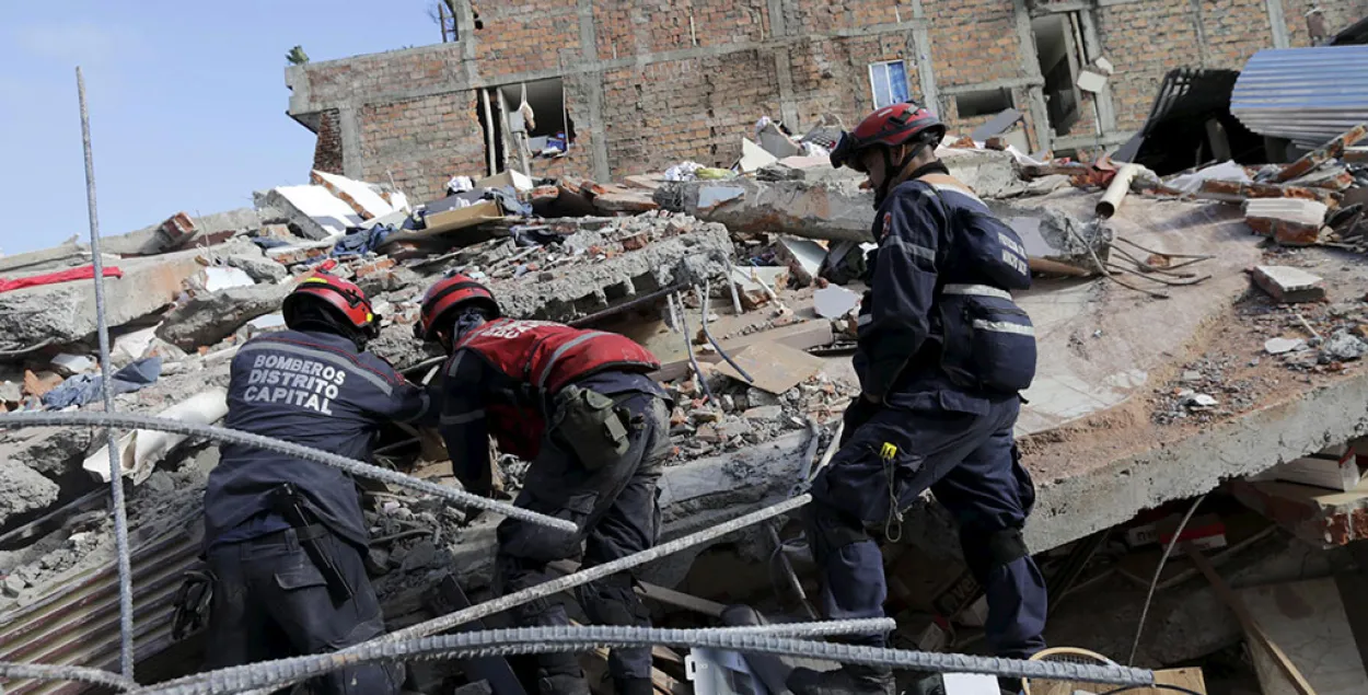 У Эквадоры налічылі ўжо болей за 650 ахвяраў землятрусу