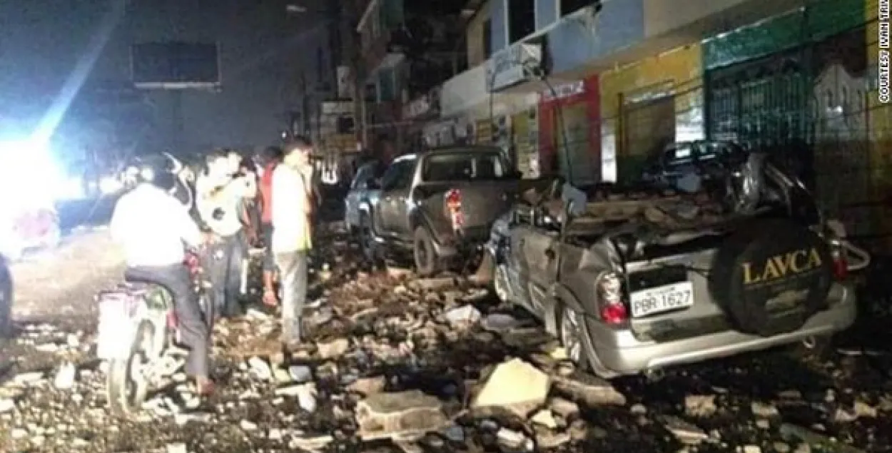 Моцны землятрус у Эквадоры забраў жыцці амаль 80 чалавек