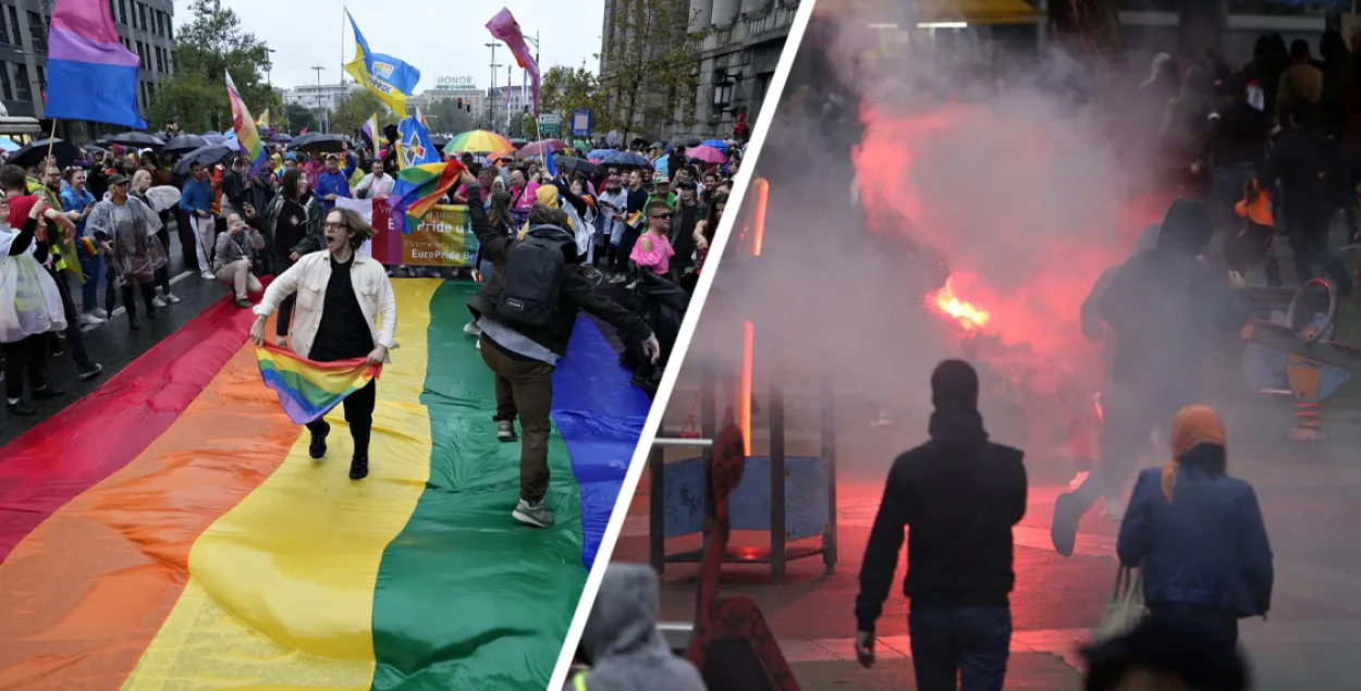 Радуга и ультрас: как в Белграде прошёл главный гей-прайд Европы | Новости  Беларуси | euroradio.fm