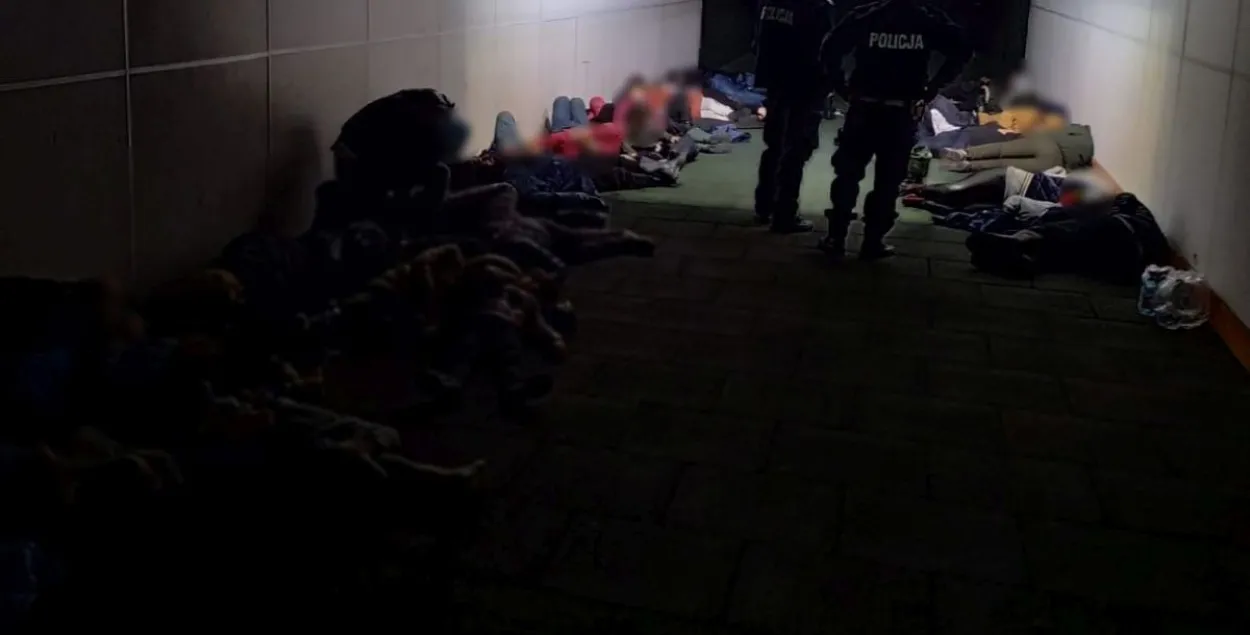 Задержанные мигранты / twitter.com/Lubuska_Policja​