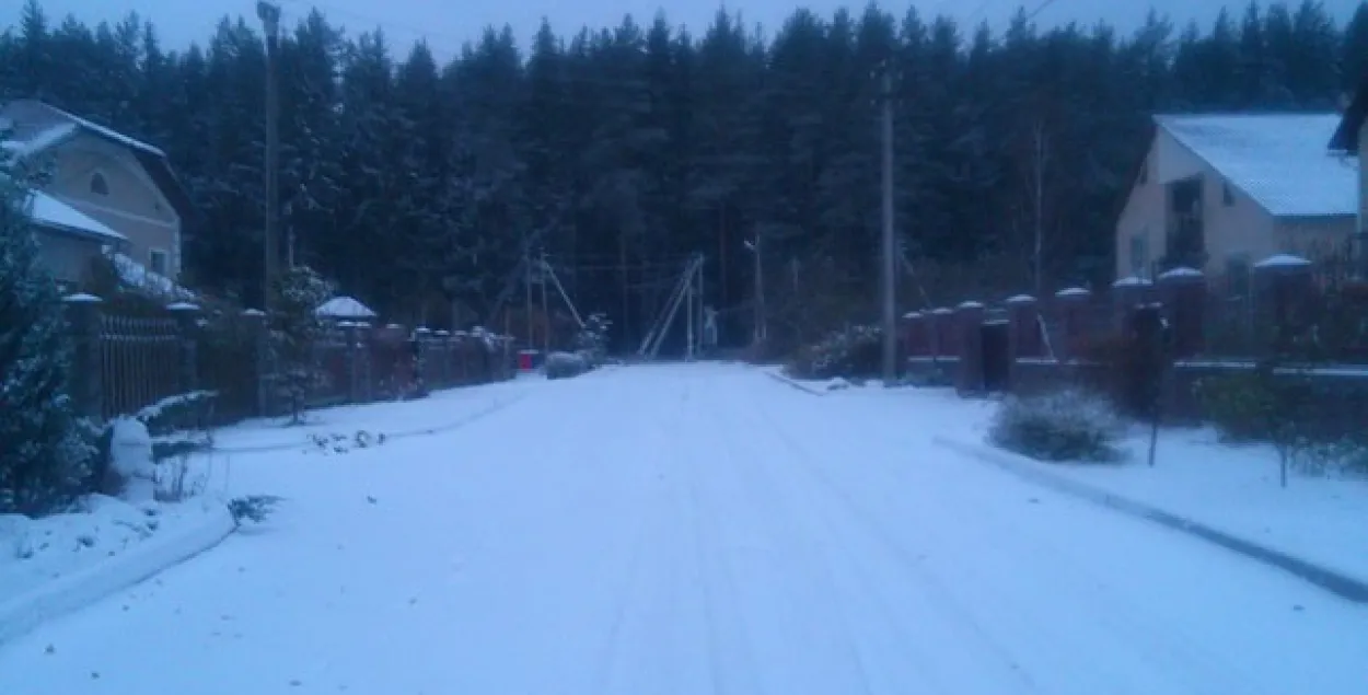 Цыклон Gisi: Беларусь накрыла снегам (фота)