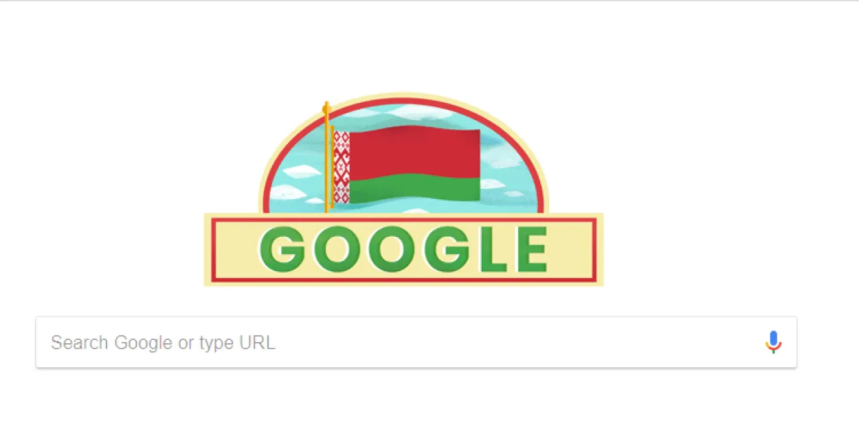 Google сделал дудл о Дне независимости Беларуси