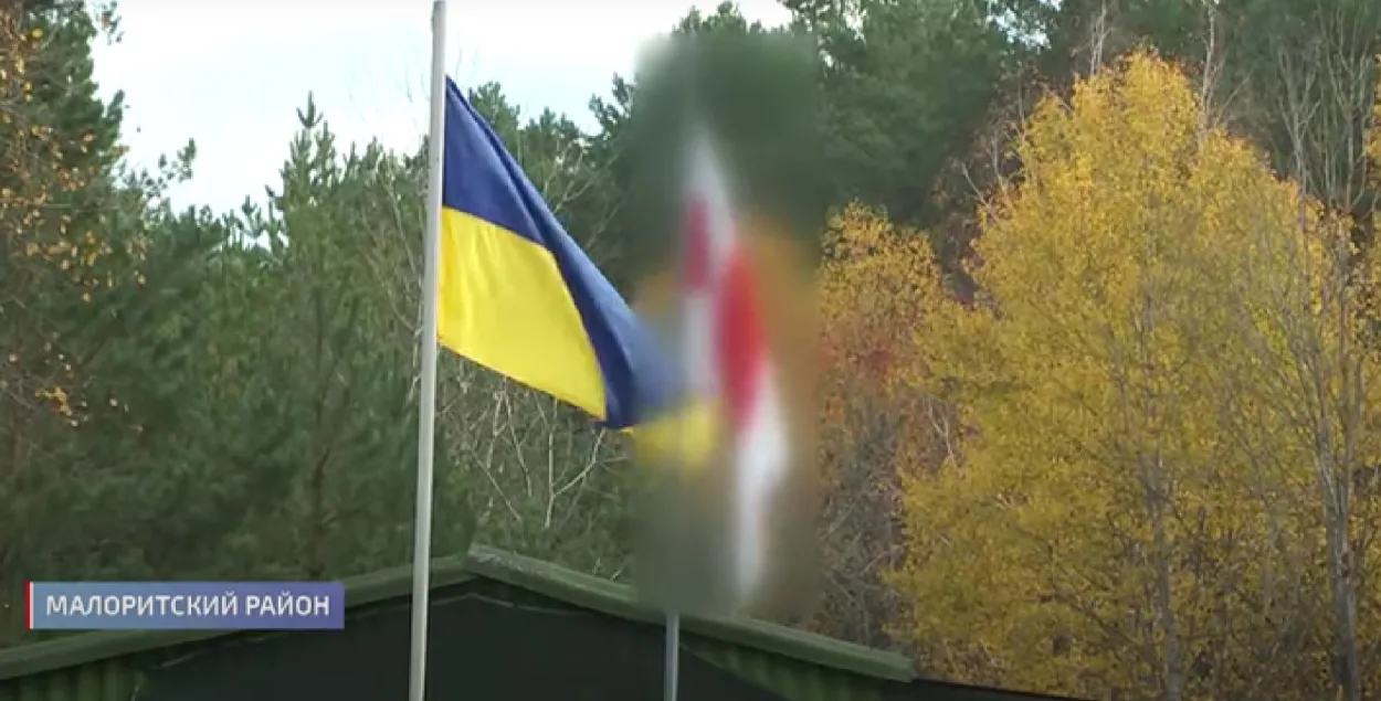 Изображение национального белорусского флага в эфире СТВ размыли /&nbsp;ctv.by
