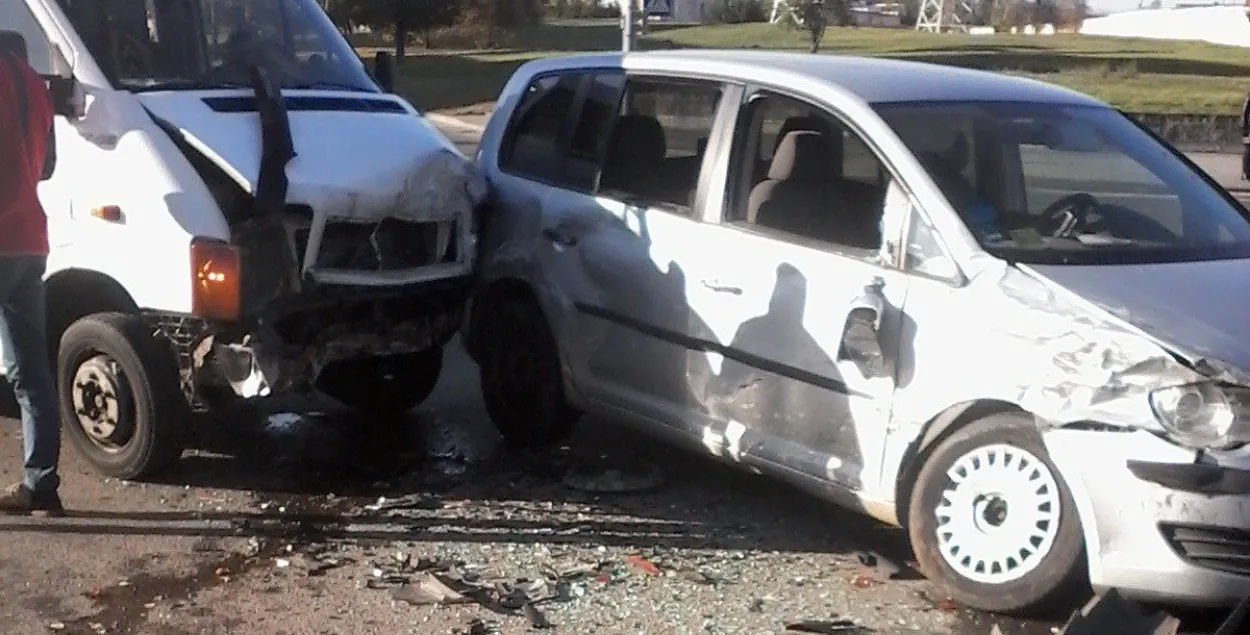 У Гродне 6-гадовае дзіця пацярпела ў аварыі з удзелам маршруткі