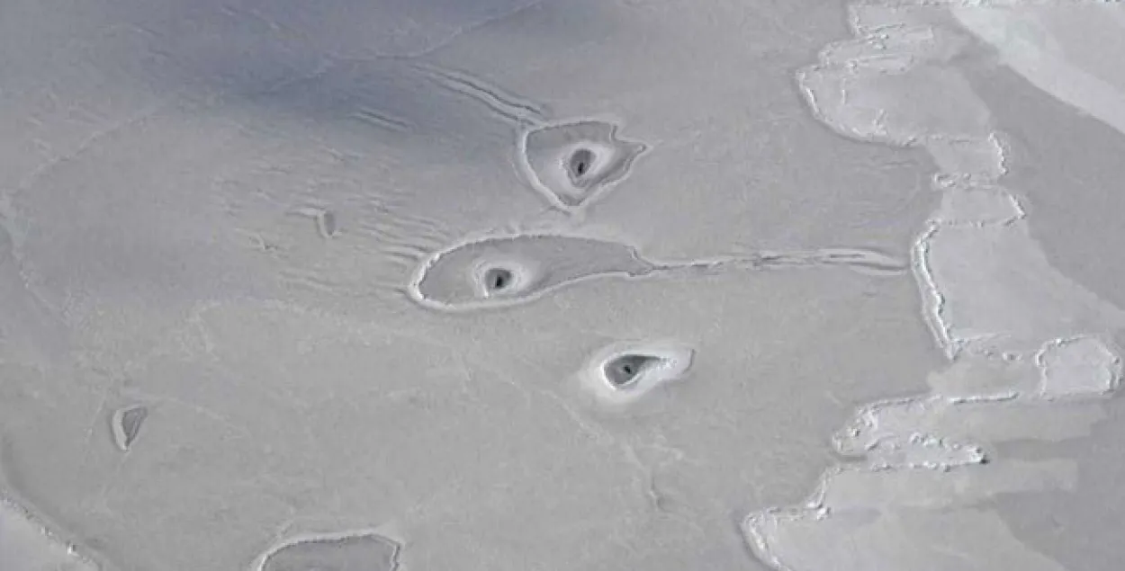 З’явілася фота незвычайных утварэнняў у льдах Арктыкі
