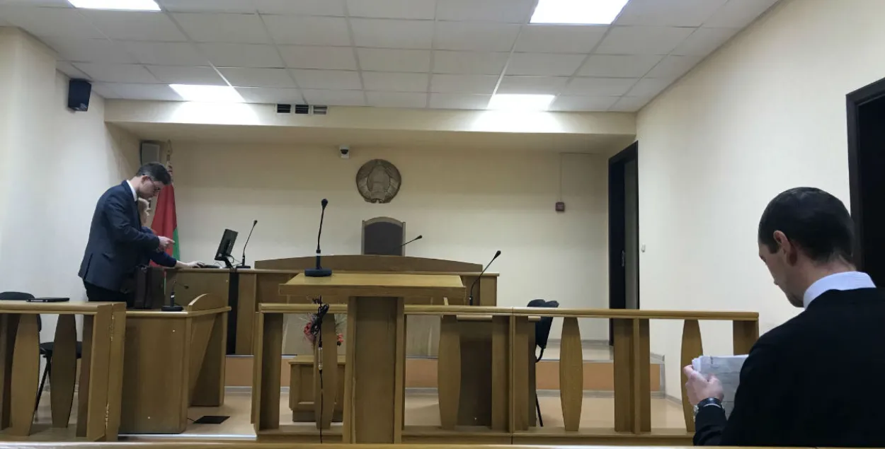 Photo from the courtroom by Anastasiya Boika/Euroradio 
