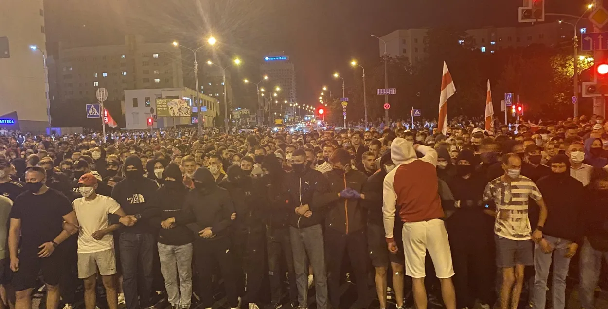 Ночные протесты в Минске / Еврорадио​