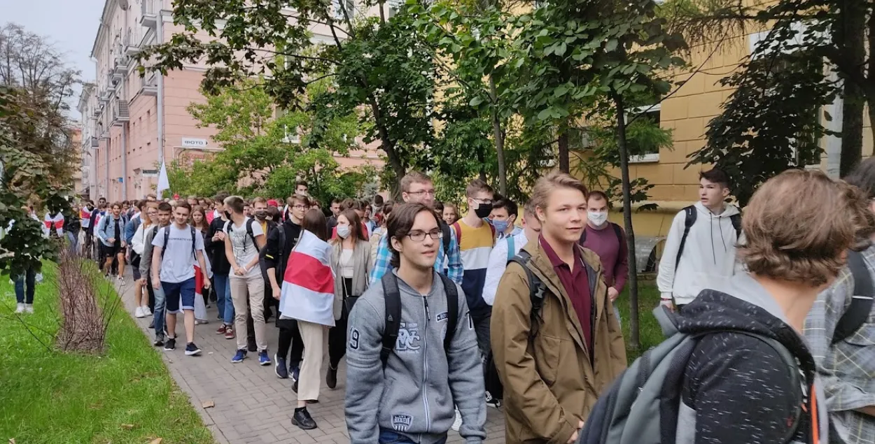 Марш студентов 1 сентября в Минске / Еврорадио