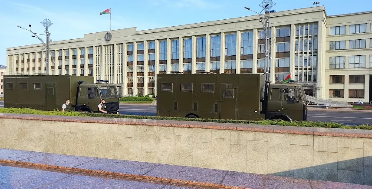 Автозаки в центре Минска, осень 2020 года / Из архива Еврорадио