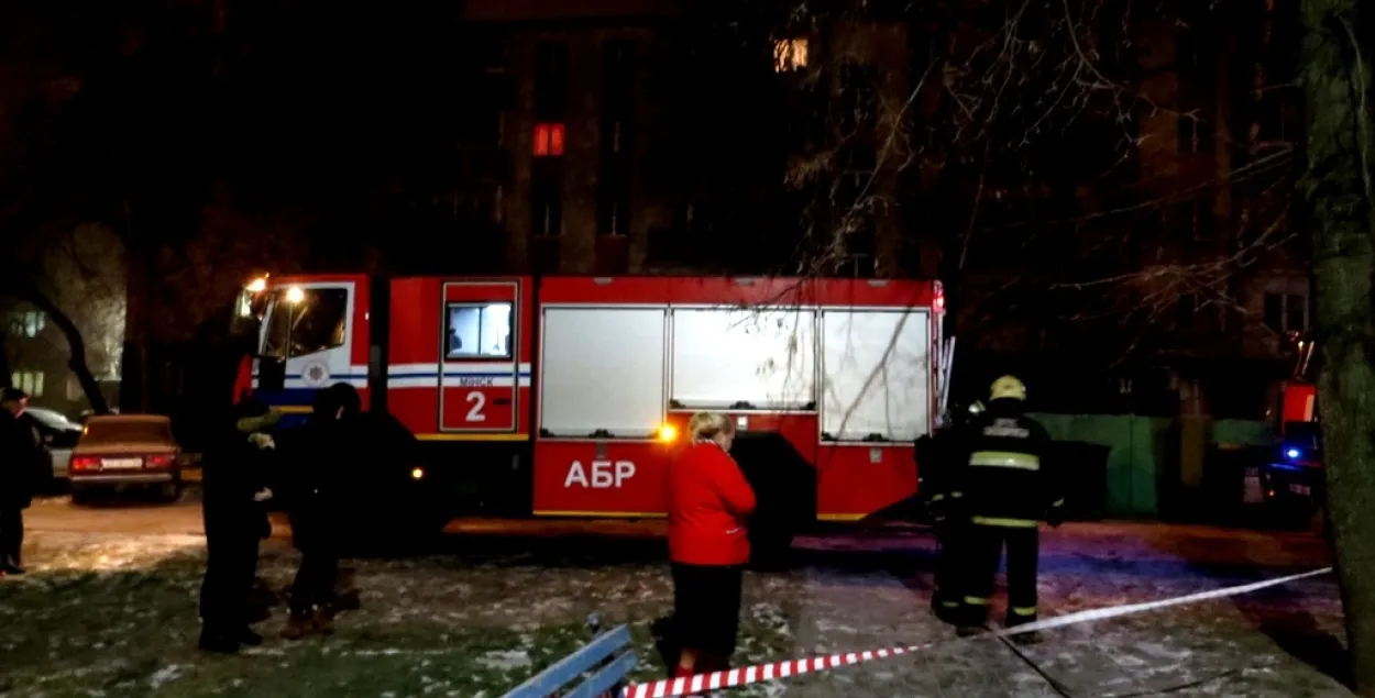 Уначы ў Мінску падчас пажару загінулі два чалавекі