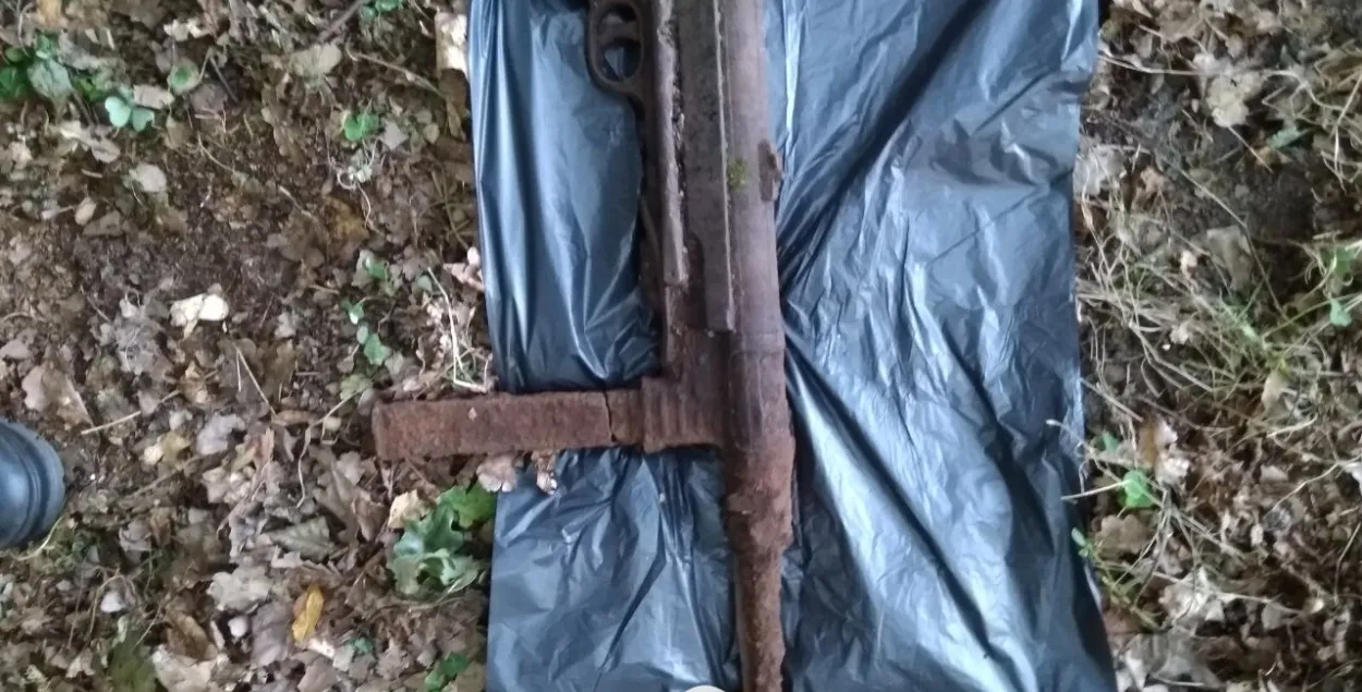 У Белавежскай пушчы знайшлі нямецкі аўтамат з боепрыпасамі