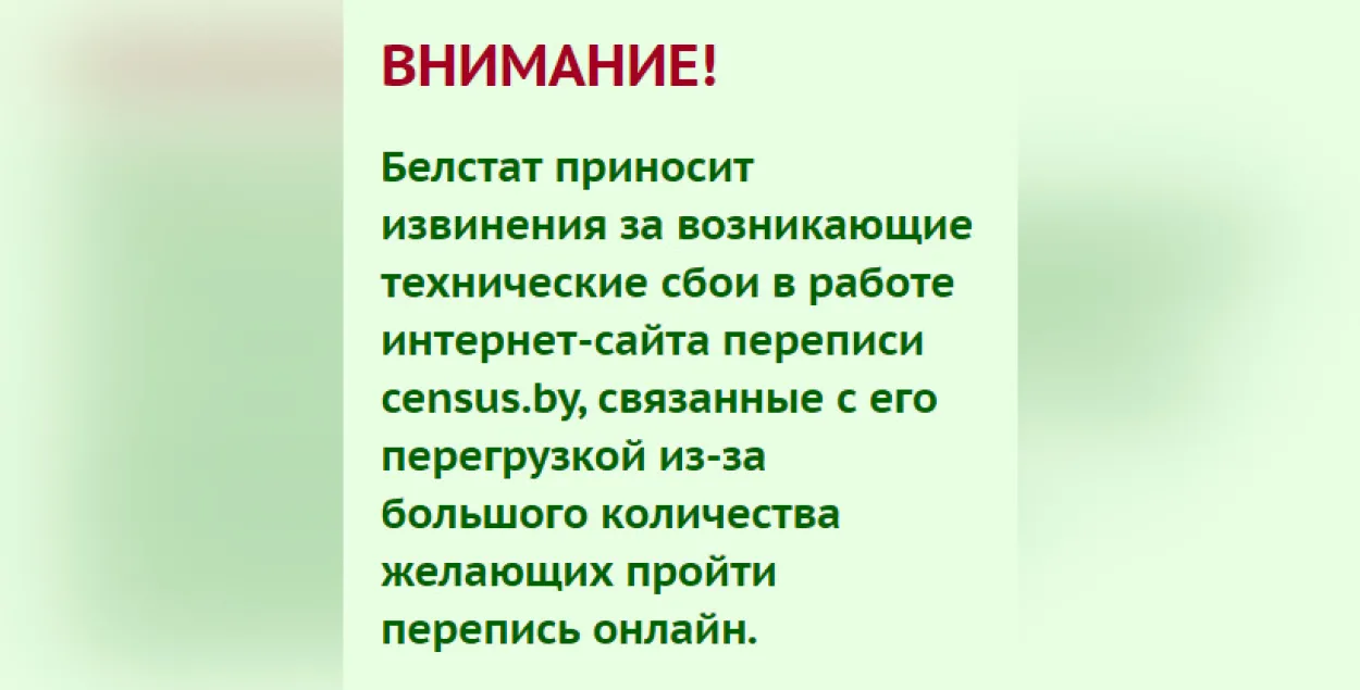 Беларусы так хацелі перапісацца, што паклалі серверы Белстата