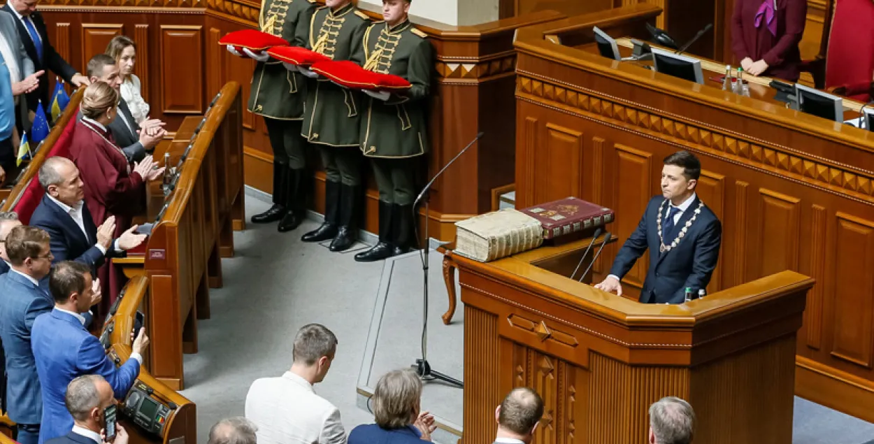 Уладзімір Зяленскі на інаўгурацыі заявіў пра роспуск парламента