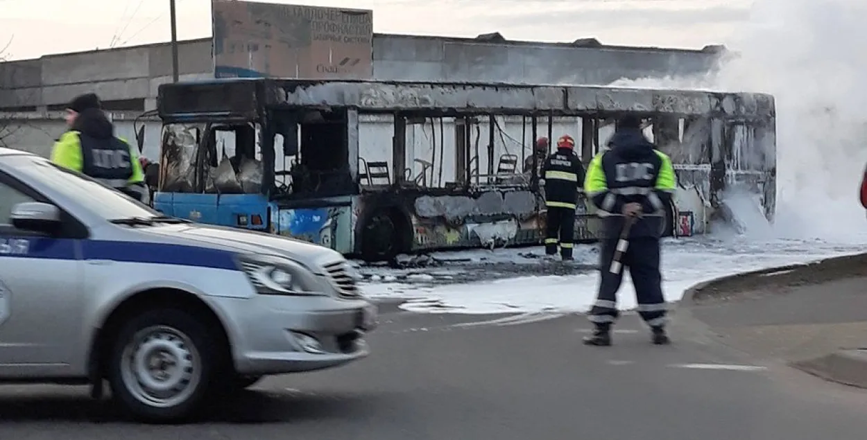Автобус полностью сгорел / bobruisk.news​