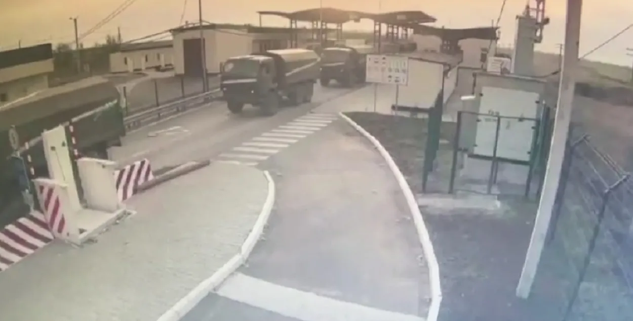 Российские войска движутся на Херсонщину / Cкриншот с видео