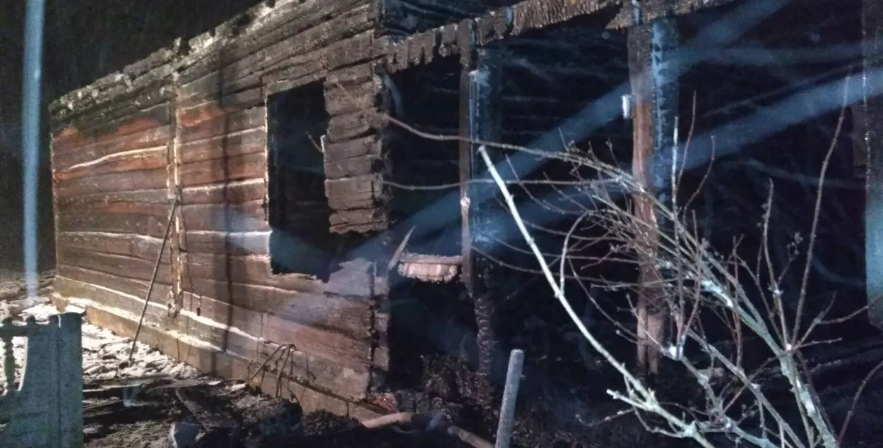 У Асіповіцкім раёне на пажары загінула маладая жанчына з дачкой