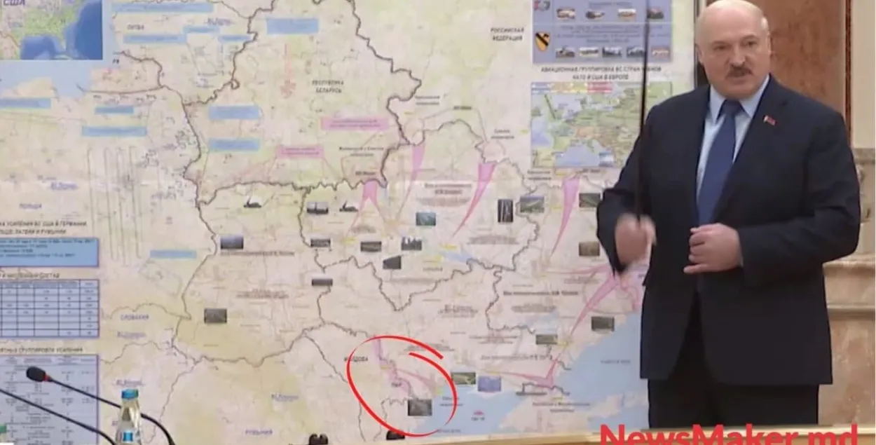 Лукашенко возле карты / кадр из&nbsp;видео