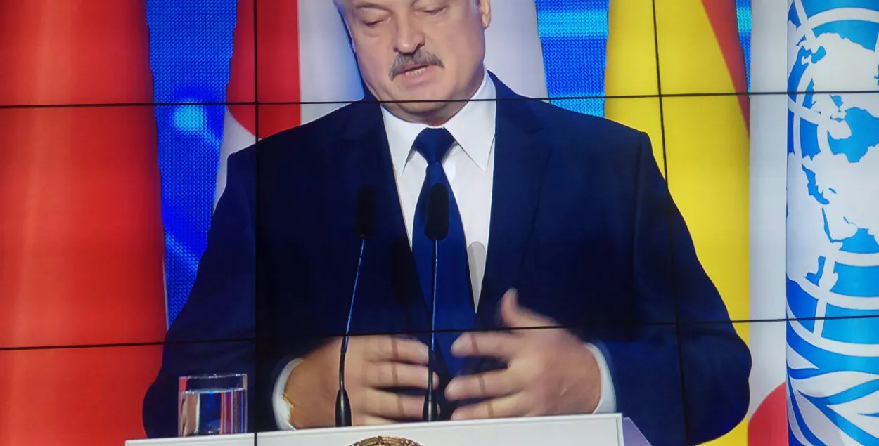 Александр Лукашенко во время выступления / Еврорадио