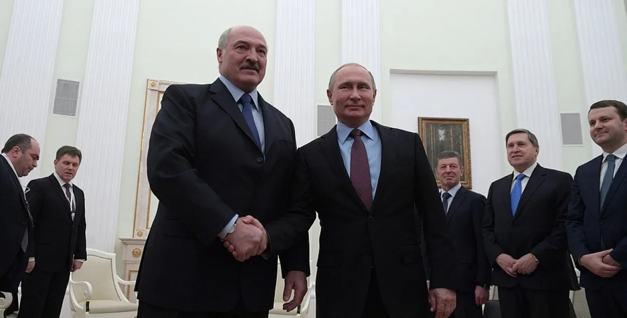 Аляксандр Лукашэнка і Уладзімір Пуцін на перамовах 25 снежня. Фота:&nbsp;kremlin.ru